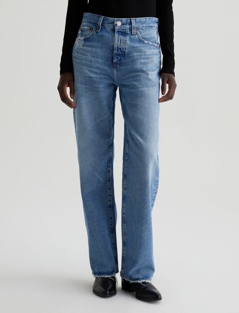 Women's Denim at AG Jeans Official Store Selvage Denim, Ag Jeans, Denim Collection, Straight Leg Denim, Relaxed Fit Jeans, Outerwear Sweater, Premium Denim, Womens Sweatpants, Denim Top