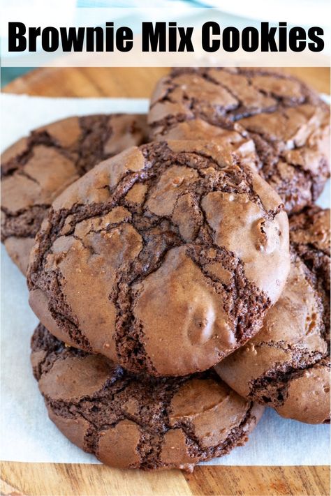 Brownie Mix Recipes, Cake Mix Brownies, Lemon Cake Mix Cookies, Cake Mix Cookie, Cake Mix Cookie Bars, Brownie Mix Cookies, Cake Mix Desserts, Cookie Brownie Recipe, Cake Mix Cookie Recipes