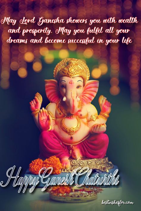 Happy Ganesh Chaturthi 2021 Wishes, Quotes Images, Messages & Sayings | Best Wishes Ganesh Chaturthi Messages, Ganesh Chaturthi Quotes, Ganesh Chaturthi Greetings, Ganesh Chaturthi Wishes, Ganesha Festival, Happy Ganesh Chaturthi Wishes, Ganesha Chaturthi, Hindu New Year, Good Morning Monday Images