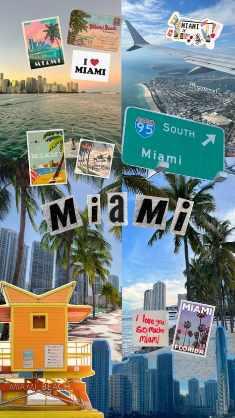 miami aesthetic collage #miami #aesthetic #collage #wallpaper #miamibeach #florida #beach #summer Miami Instagram Highlight Cover, Miami Florida Wallpaper, Miami Hotel Aesthetic, Florida City Aesthetic, Travel Collage Aesthetic, South Beach Miami Aesthetic, Usa Aesthetic Wallpaper, Preppy Aesthetic Collage, Florida Collage