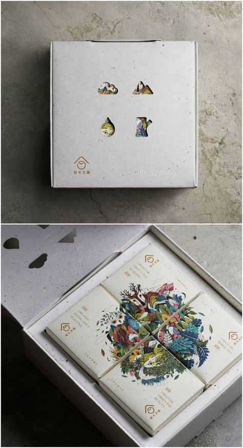 Onebook Design Studio - Green Light Tea Garden  #tea #packaging Tea Packaging Design, 달력 디자인, Luxury Packaging Design, Packaging Food, Packaging Ideas Business, Eco Packaging, Branding Design Packaging, Tea Design, Graphic Design Packaging