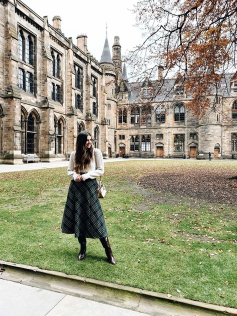 Plaid Midi Skirt in Scotland, Fall outfit, Midi skirt outfit, Fall fashion, Fall in Scotland, Midi skirt and boots, What to wear in Scotland, Kelseyybarnes, An American in Amsterdam #fallfashion #fallstyle #falloutfit #plaidskirtoutfit What To Wear In Edinburgh In November, Scotland Autumn Outfit, Scotland Outfit Fall, Scotland Wardrobe, Scotland Aesthetic Outfit, Fall In Scotland, Packing List For Scotland, What To Wear In Scotland, Midi Skirt Outfit Fall