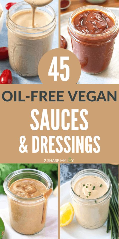 Plant Based Sauces, Plant Based Dressing, Oil Free Salad Dressing, Sauces And Dressings, Vegan Salad Dressing, Vegan Dressing, Plant Based Diet Recipes, Plant Based Whole Foods, Vegan Sauces