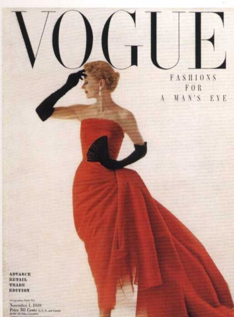 Lisa Fonssagrives, A Magazine, Fashion Magazine, Red Dress, Gloves, Vogue, Magazine, Red, Black