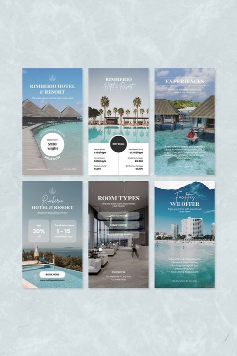 Travel Agency Graphic Design, Insta Ads Design, Hotel Promotion Design, Hotel Instagram Feed, Hotel Social Media Design, Hotel Creative Ads, Hotel Marketing Design, Staycation Hotel, Travel Brochure Design