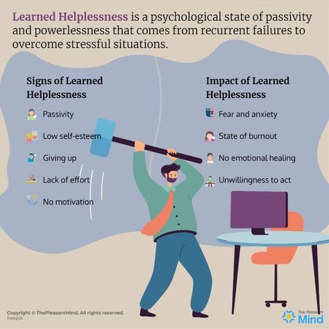 What Is Learned Helplessness and How Can You Unlearn It? Learned Helplessness Quotes, Perception Psychology, Teaching Psychology, Overcoming Quotes, Types Of Psychology, Psychology 101, Learned Helplessness, Human Psychology, Healthy Book