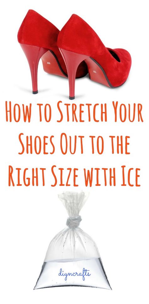 How to Stretch Your Shoes Out to the Right Size with Ice... Stretch Shoes Out, How To Stretch Out Shoes, Stretch Out Shoes, Stretching Shoes, Stretch Shoes, Shoe Hacks, How To Stretch Shoes, Shoe Stretcher, Shoes Hack