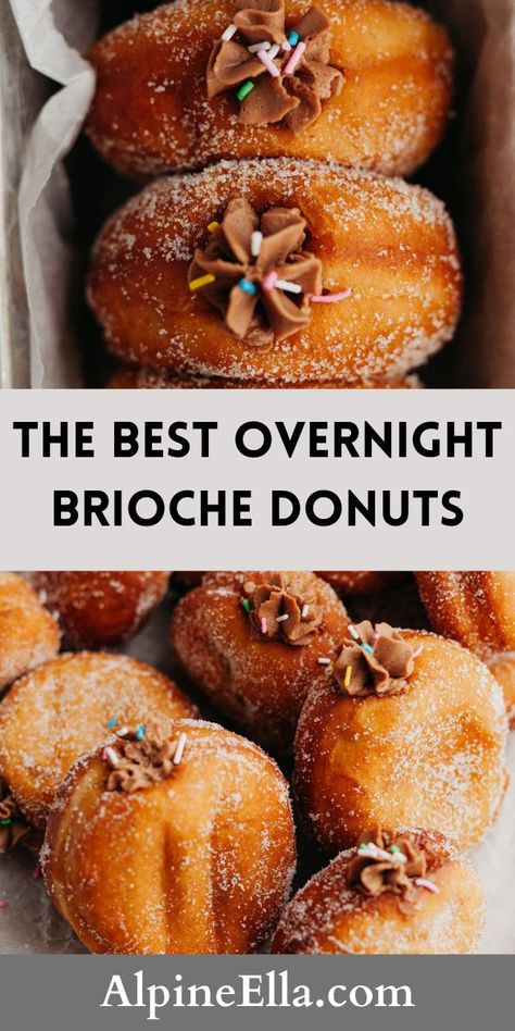 Filled Brioche Doughnut, Brioche Doughnuts, Overnight Doughnut Recipe, Baked Brioche Donut, Baked Brioche Doughnut Recipe, Brioche Doughnut, Chocolate Filled Doughnut Recipe, Homemade Filled Donuts Recipe, Brioche Donut Recipe Baked