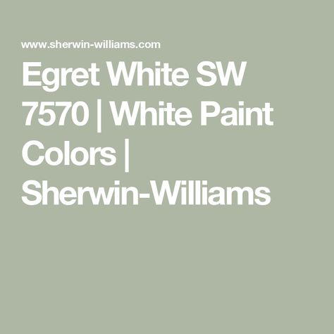 Egret White SW 7570 | White Paint Colors | Sherwin-Williams Sw Ethereal White, Ethereal White Sherwin Williams, White Paint Color, Origami White, Sherwin Williams Paint Colors, White Paint Colors, Paint Projects, White Paint, Color Samples