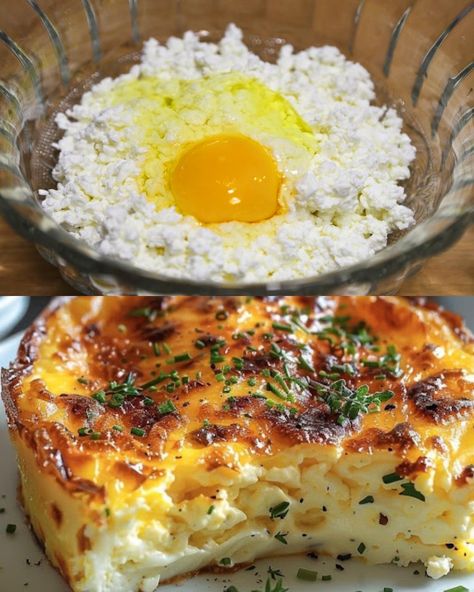 This cheesy egg casserole combines the richness of cottage cheese, cheddar, and Parmesan with a light and fluffy texture. Perfect for breakfast or brunch, it’s easy to prepare and deliciously ... Read more Keto Breakfast Healthy, Good Culture Cottage Cheese Pancakes, Egg Dishes For Dinner Healthy, Keto Egg Casserole Low Carb Breakfast, No Cheese Breakfast Ideas, Eggs And Cheese Recipes, Eggs For Breakfast Recipes, Things To Cook With Eggs, Baked Cottage Cheese Eggs Recipe