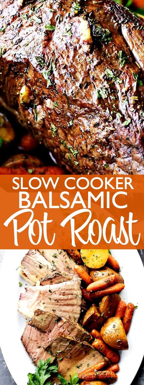 Balsamic Slow Cooker Pot Roast, Frozen Rump Roast Crock Pot Recipes, Pot Roast Crock Pot Recipes Balsamic, Roast Marinade Beef Crock Pot, Chunk Beef Recipes Crock Pot, Balsamic Beef Slow Cooker, Balsamic Gravy, Pot Roast Crockpot Recipes, Rump Roast Crock Pot Recipes