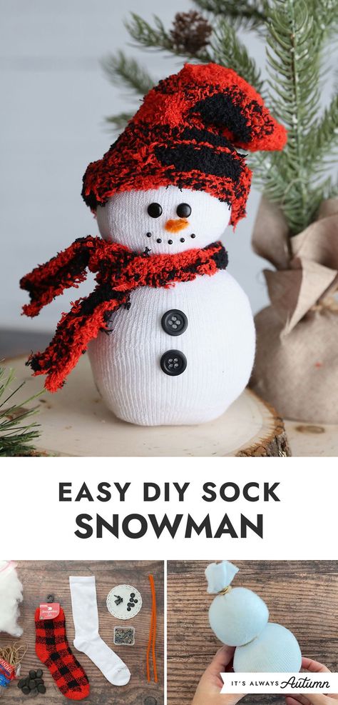 Sock Snowman Face, Homemade Snowman Decorations, Snowman Sock Craft, Sock Snowmen With Rice, 2nd Grade Christmas Crafts, Diy Sock Snowman, Winter Snowman Craft, Sock Snowman Craft, Craft Easter