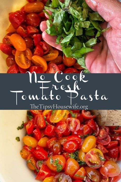 Extra Tomatoes, Pasta Sauce With Fresh Tomatoes, Oregano Recipes, Fresh Pasta Recipes, Tomato Basil Pasta Sauce, Roasted Tomato Pasta, Summer Pasta Recipes, Fresh Tomato Pasta, Vegetable Pasta Salads