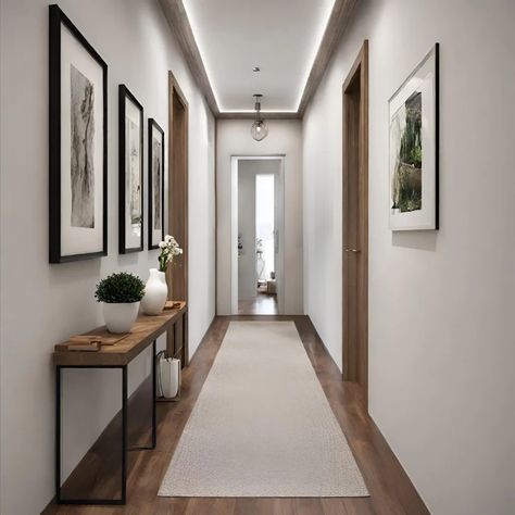 Flat Corridor Design, Apartment Corridor Ideas, Corridor Wall Design Home, Upstairs Corridor Ideas, Corridor Entrance Design, Small Corridor Ideas Narrow Hallways, Entrance Corridor Ideas, Coridorio Wall Design, Corridor Design Home Modern