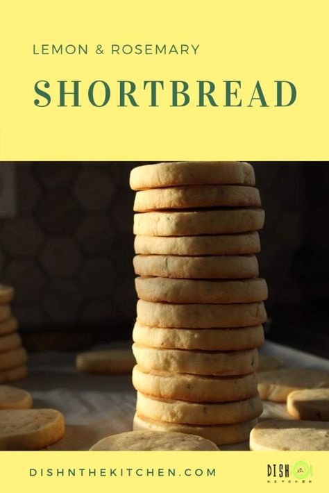 Rich and Buttery Lemon Rosemary Shortbread #shortbread #lemon #citrus #sweetandsavoury #cookies Lemon Rosemary Cookies, Best Shortbread Cookie Recipe, Rosemary Shortbread, Mini Lemon Cheesecakes, Christmas Cookie Bars, Short Bread, Lemon Rosemary, Shortbread Cookie Recipe, Over Night