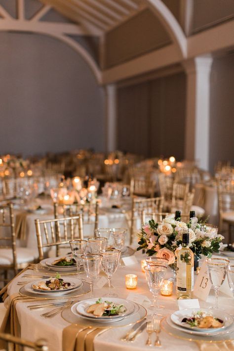 Sophie Felts Wedding Dinner Table Setting, Indoor Wedding Receptions, Elegant Wedding Reception, Romantic Wedding Decor, Wedding Reception Tables, Wedding Table Decorations, Champagne Wedding, Wedding Decor Elegant, Wedding Table Settings