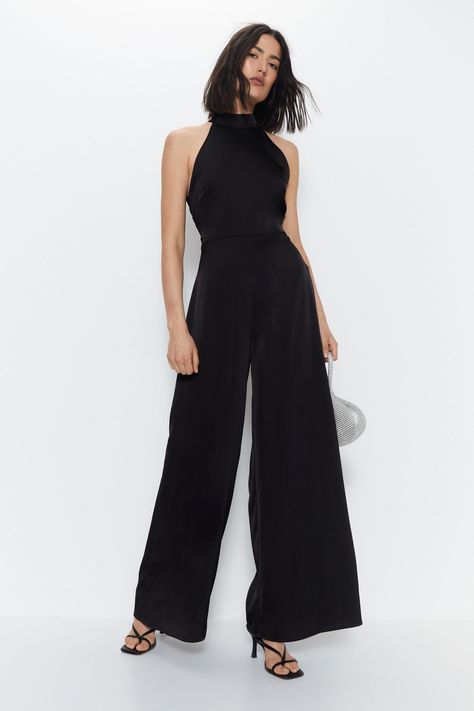 Jumpsuit Semi Formal, Halter Jumpsuit Outfit, Jumpsuit Designs, Smart Jumpsuit, Jumpsuit Prom, Jumpsuit Wedding Guest, Bridesmaid Jumpsuit, Dance Jumpsuit, Prom Jumpsuit