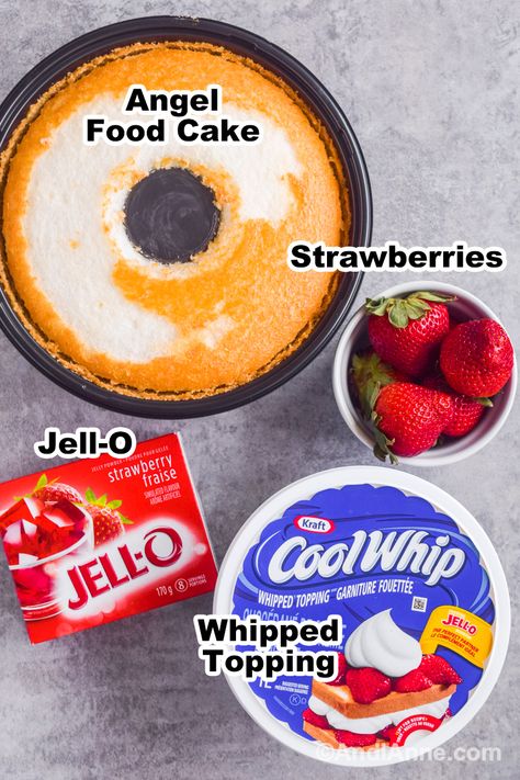 Angel Cake With Strawberries, 4th Of July Angel Food Cake, Strawberry Shortcake With Angel Cake, Strawberry Shortcake With Angel Food Cake, Strawberry Shortcake Angle Food Cake, Strawberry Desserts With Angel Food Cake And Jello, Strawberry Angel Food Cake Truffle, Angel Food Strawberry Shortcake, Angel Food Cake With Cool Whip And Fruit