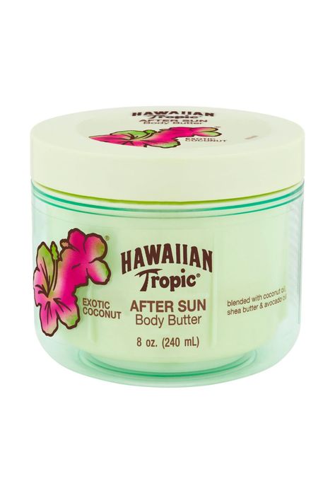 Hawaiian Tropic Body Butter, Summer Wishlist Products, Beachy Products, Hawaii Products, Hawaiian Tropic After Sun, Sun Skin Care, Coconut Body Butter, After Sun Lotion, After Sun Care