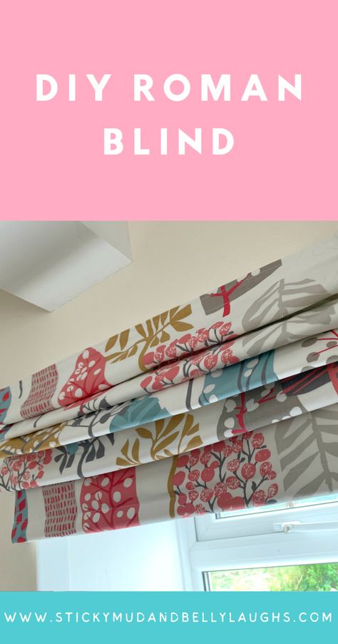 How To Make A Blind Easy Diy, Diy Roman Shades From Faux Wood Blinds, Making Roman Blinds, Faux Roman Blinds Diy, Making Blinds For Windows, Make A Roman Blind, Making A Roman Blind, Pull Up Curtains Diy, Diy Roman Blinds Easy