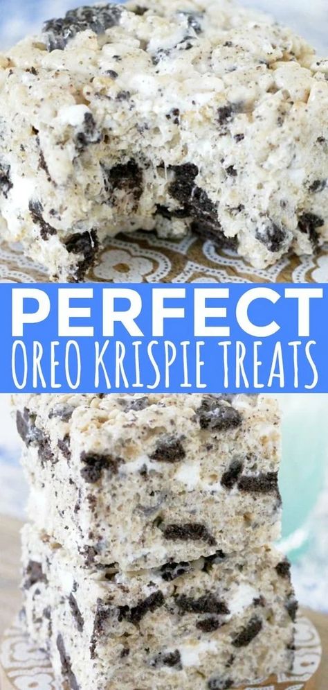 Recipes With Oreo Crumbs, Recipes With Oreo Cookies, Oreo Krispies, Oreo Rice Crispy Treats, Oreo Krispie Treats, Marshmellow Treats, Goodies Recipes, Oreo Recipe, Oreo Rice