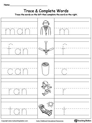 **FREE** AN Word Family Trace and Write Worksheet. Topics: Writing, Reading, and Word Families. Word Families Printables, Kindergarten Word Families, Words Worksheet, Kindergarten Phonics Worksheets, Word Family Worksheets, Family Worksheet, Three Letter Words, Phonics Lessons, Preschool Writing