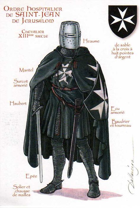 Knights Hospitaller, 13th century | Flickr - Photo Sharing! Knights Hospitaller, Crusader Knight, Historical Warriors, Military Orders, Flag Wallpaper, Historical Armor, Ancient Warfare, Knight Art, Knight Armor