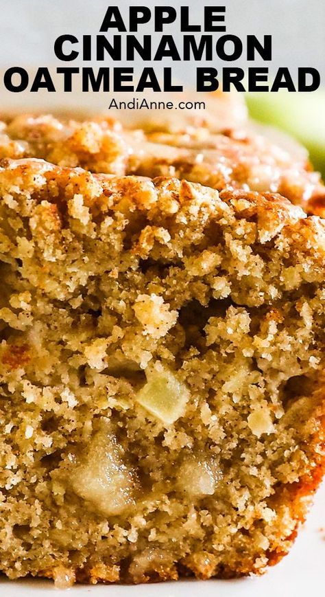 Glazed Apple Cinnamon Oatmeal Bread, Artisan Apple Bread Recipe, Apple Cinnamon Oat Bread, Cinnamon Oat Bread, Vanilla Oatmeal Applesauce Bread, Apple Cinnamon Oatmeal Loaf, Cake Mix Apple Bread Recipe, Apple Cinnamon Oatmeal Bread, Oatmeal Loaf Bread