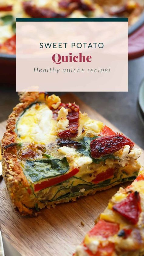 Quiche Video, Sweet Potato Quiche, Potato Crust Quiche, Sweet Potato Crust Quiche, Quiche Recipes Healthy, Cleansing Recipes, Potato Quiche, Healthy Quiche, Sweet Potato Crust