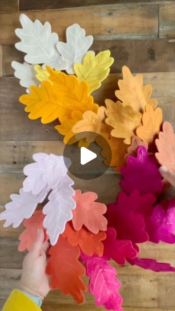 Emily Steffen on Instagram: "Who knew that I would love a bold magenta in a fall color palette?! :) I guess, when inspiration strikes while at @michaelsstore along with the best color of felt squares, anything goes, eh?! :)  I sure hope the movement in the leaves on this leaf garland makes you giggle with joy as much as it did me!  #MichaelsMakers #MakeItWithMichaels #sponsored #makersgonnamake" Felt Squares, Pretend Food, Felt Leaves, Fall Color Palette, Textile Arts, Leaf Garland, Best Color, Anything Goes, Fall Color