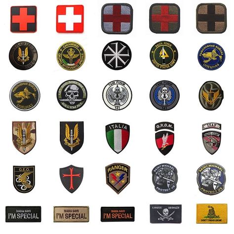 Wholesale Embroidered Military Patch Stripe Tactical badges on Backpack Medic Cross Armband military patches Military Patches, Delta Force, Clothing Diy, Military Patch, United States Army, Patch Design, Military Uniform, St Michael, God Bless