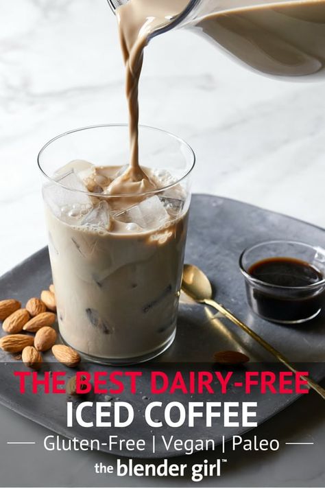 Vegan Iced Coffee, Paleo Coffee, Coffee Homemade, Dairy Free Coffee, Paleo Drinks, Paleo Foods, Vegan Ideas, Homemade Almond Milk, Vegan Cafe