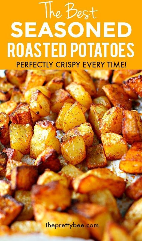 Season Roasted Potatoes, Baked Potato Pieces In Oven, Paprika Potatoes Oven, Paprika Roasted Potatoes, Quick Oven Roasted Potatoes, Baked Seasoned Potatoes, Seasoned Baked Potatoes In The Oven, Crisp Baked Potatoes, What To Make With Yellow Potatoes