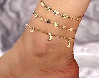 Tassel Anklet, Coin Anklet, Boho Wedding Jewelry, Star Anklet, Bridal Anklet, Glamorous Jewelry, Pearl Anklet, Ankle Jewelry, Wedding Day Jewelry