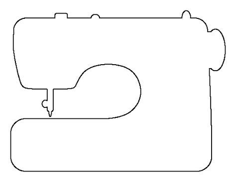 Sewing machine pattern. Use the printable outline for crafts, creating stencils, scrapbooking, and more. Free PDF template to download and print at http://patternuniverse.com/download/sewing-machine-pattern/ Sewing Machine Template Stencils, Sewing Machine Stencil, Sewing Machine Applique Pattern, Sewing Machine Patterns Free, Sewing Machine Outline, Sewing Machine Silhouette, Free Printable Applique Patterns, Sewing Machine Template, Applique Patterns Templates