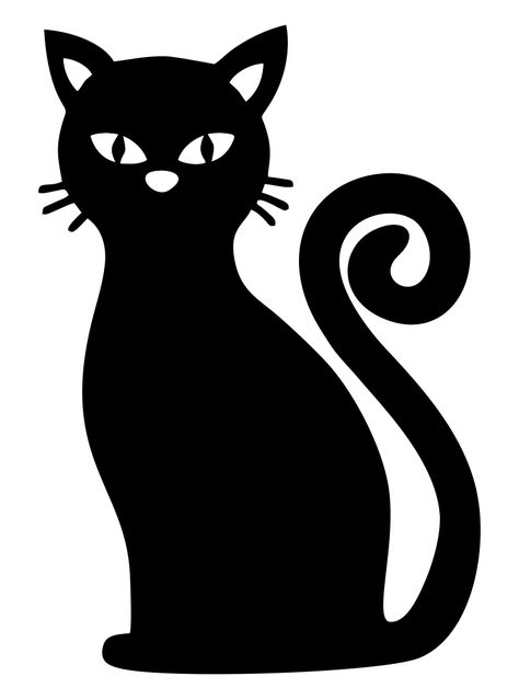 Halloween Cat Stencils Printable Free Halloween Craft Templates Free Printable, Black Cat Printables Free, Black Cat Templates Free Printable, Halloween Cat Template Free Printable, Halloween Stencils Templates, Cat Stencils Templates Free Printable, Witch Templates Free Printable, Black Cat Silhouette Printable, Halloween Silhouettes Templates Free Printable