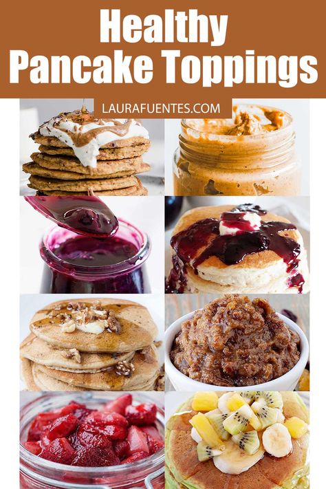 different pancake topping ideas Pancake With Fruit Breakfast Ideas, Pancakes With Fruit Topping, Blueberry Topping For Pancakes, Healthy Pancake Topping Ideas, Healthy Pancake Toppings, Flavoured Pancakes, Pancake Topping Ideas, Pancake Toppings Healthy, Topping For Pancakes