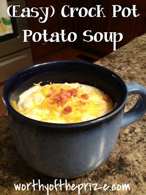 Easy Crock Pot Potato Soup, Crock Pot Potato Soup, Potato Soup Crockpot Recipes, Crock Pot Potato, Potato Soup Crock Pot Easy, Crockpot Potato Soup, Crockpot Potato, Crock Pot Potatoes, Potato Soup Crock Pot