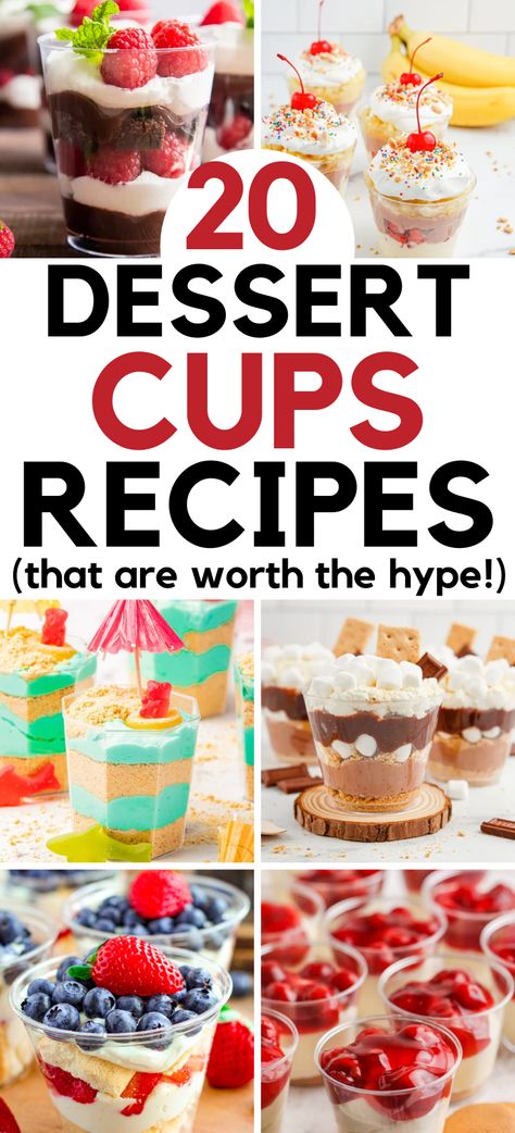 Short on time but still craving elegance? Look no further than this collection of 20 fancy mini desserts in a cup! Dessert cups ideas parties, mini desserts, desserts for a crowd, easy dessert cups, dessert cups recipes simple, chocolate dessert cups, dessert cups for party. Party Cup Desserts, 4th Of July Mini Dessert Cups, Plastic Cup Dessert Ideas, Summer Desserts In A Cup, Short Easy Recipes, Mini Dessert Cups Ideas, Tiny Desserts In A Cup, Desert Bars Wedding, Desserts Cups Ideas