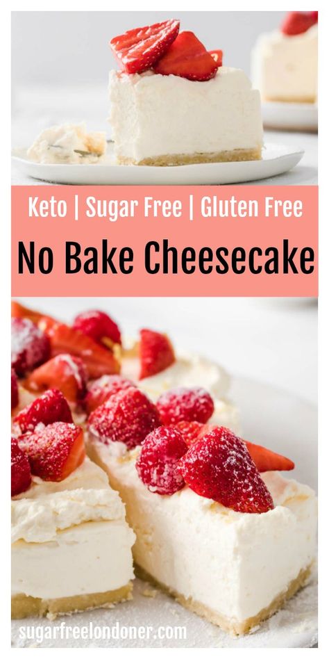 Sugar Free Cheesecake Recipe, Sugarfree Cheesecake Recipes, Almond Flour Crust, Almond Crust, Low Carb Cheesecake Recipe, Low Sugar Desserts, Sugar Free Cheesecake, Sugar Free Baking, Sugar Free Recipes Desserts