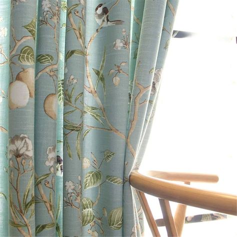 Amazon.com: Vintage Birds Curtains 63 Inches Length Farmhouse Linen Blend Curtain Panels for Patio Door Grommet Half Light Blocking Country Style Floral Print Drapes for Home Decor 1 Panel W39 X L63 Inch : Home & Kitchen Window Bathroom, Bird Curtains, Country Style Curtains, Different House Styles, Window Rods, Small Window Curtains, Decorative Curtain Rods, Short Curtains, Vintage Curtains