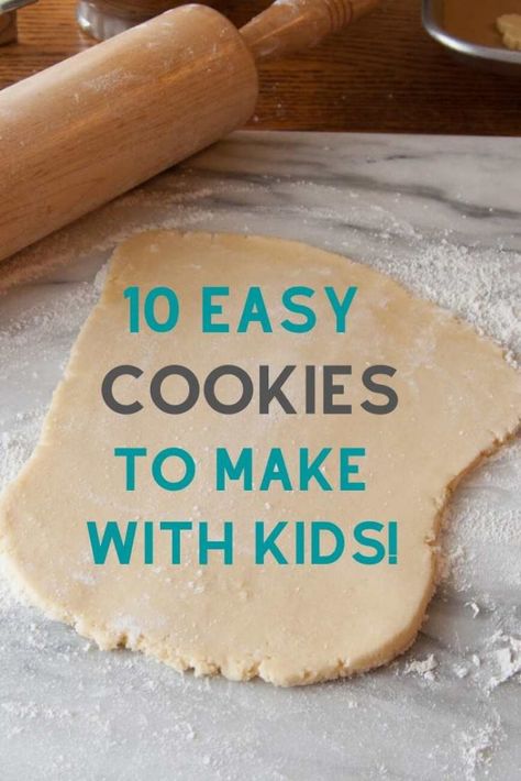 Easy Kid Cookies, Easy Cookies To Make, Kid Friendly Cookie Recipes, Cookies To Make With Kids, Recipes To Make With Kids, Kid Friendly Cookies, Toddler Cookies, Baking With Toddlers, Rolled Sugar Cookie Recipe