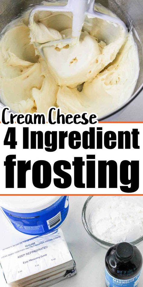 Cream Cheese Frosting Without Butter, Whipped Cream Cheese Frosting Recipe, Heavy Cream Frosting, Canned Sweet Potato Recipes, Frosting Without Butter, Cream Cheese And Cool Whip, Dirt Cake Recipe, Powdered Sugar Frosting, Whip Frosting