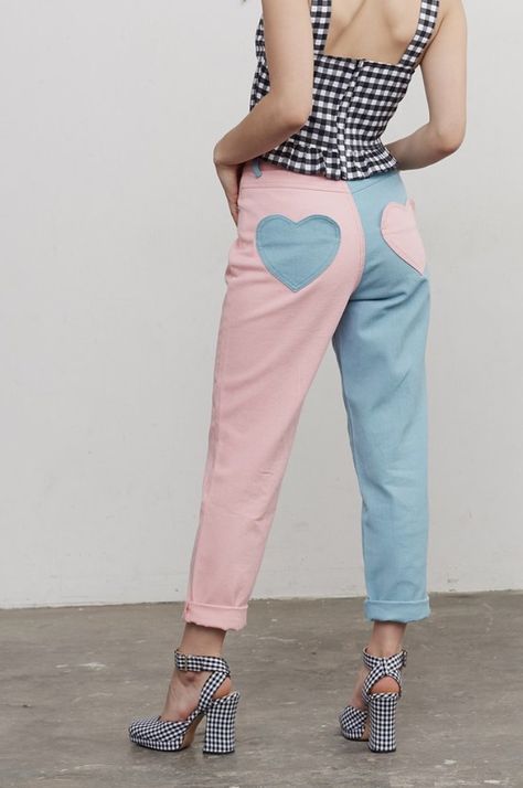 Lazy Oaf Candy Panel Jeans Candy Outfit, Jeans Website, Style Jeans, A Woman, Pastel, Candy, Wall, Pants, Pink