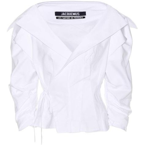 Jacquemus Cotton Blouse ($440) ❤ liked on Polyvore featuring tops, blouses, shirts, white, white shirt, white shirt blouse, jacquemus, jacquemus top and cotton blouse White Blouses, White Cotton Blouse, White Shirt Blouse, Kpop Fashion Outfits, Blouse White, Cotton Blouse, Dressy Tops, Edgy Outfits, White Shirts