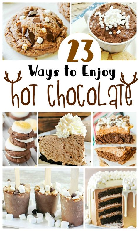 Authentic Mexican Desserts, Hot Chocolate Desserts, Ideas For Food, Winter Dessert Recipes, Chocolate Pack, Hot Chocolate Cookies, Easy Holiday Recipes, Winter Desserts, Hot Cocoa Mixes