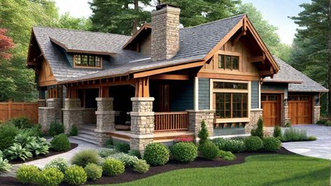 Classic Craftsman Style Homes Craftsman Guest House, Craftsman Home Color Palette, Craftsman Style Modular Homes, Metal Roof Craftsman Homes, Brown Craftsman House Exterior, Craftsmen Style Home, Craftsman Style Windows Exterior, Craftsman Style Barndominium, Mountain Home Front Porch