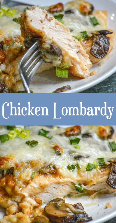 Chicken Lombardy - Easy Recipes Essen, Chicken Lombardy, Marsala Wine, Homemade Hamburgers, Dinner Chicken, Special Diet, Winner Winner Chicken Dinner, Wine Sauce, Sauteed Mushrooms