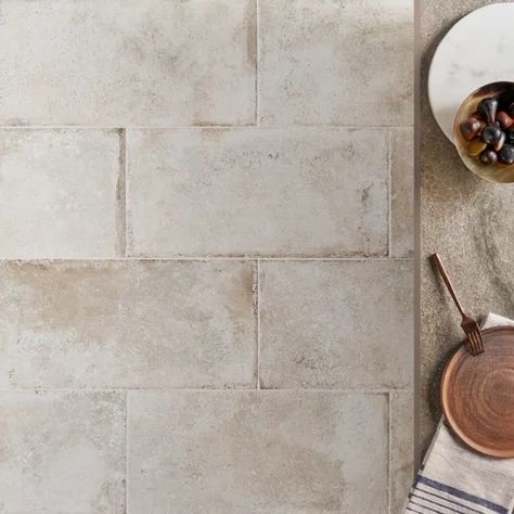 Merola Tile Coco 2" x 6" Porcelain Subway Wall Tile | Wayfair Stone Look Wall, Stone Backsplash Kitchen, Matte Porcelain Tile, Travertine Floors, Stone Backsplash, Stone Bathroom, Stone Look Tile, Travertine Tile, Kitchen Floor Tile