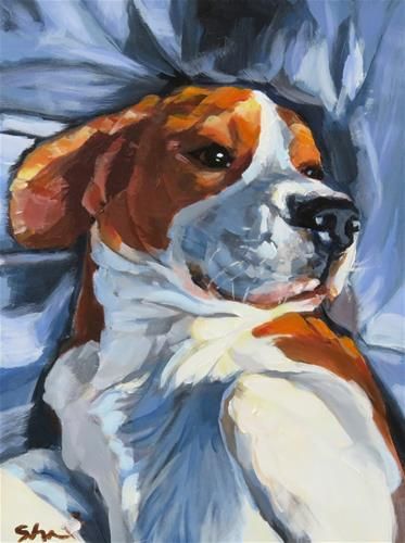 Tati Moons, Beagle Portrait, Beagle Painting, Dog Breed Art, Beagle Art, Pet Portrait Paintings, Dog Portraits Painting, Dog Artwork, Dog Canvas